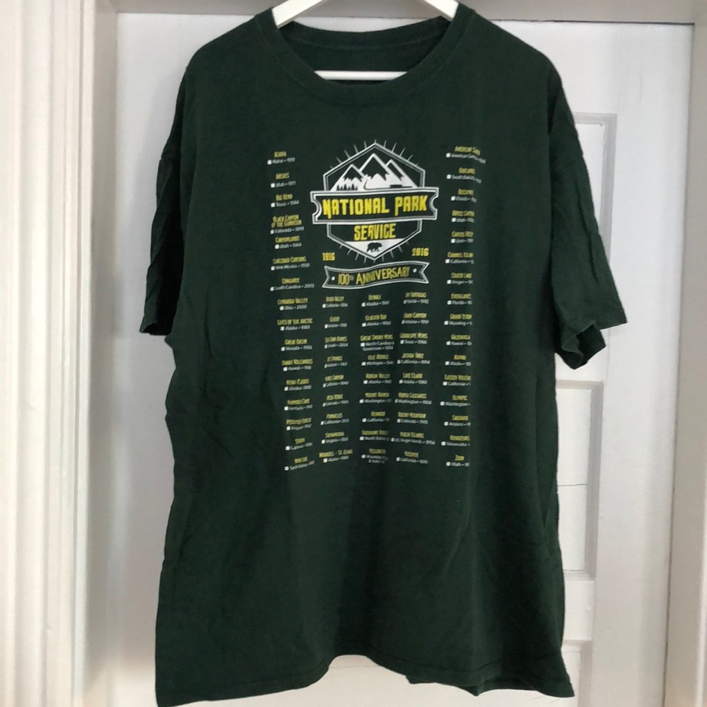 🌸National Parks Service 100th Anniversary Green T Shirt